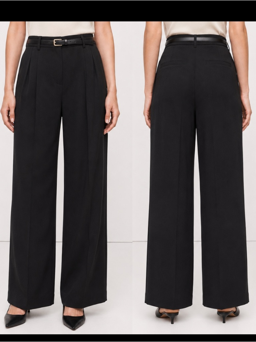 Banana Republic Trouser Dress Pants Black Size 8